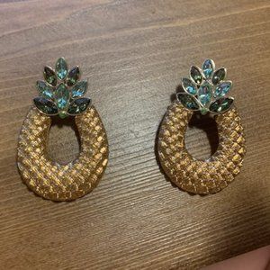 H&M Super Cute Pineapple Post Earrings, Size L